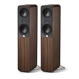 Q Acoustics 5050 Floorstanding Speaker Santos Rosewood (Single Speaker-Order Two Units) - 1" Tweeter - Stereo System for Home Entertainment Center, Surround Sound TV/Record Player