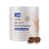 Wuffes 23-in-1 Dog Multivitamin Supplement for Hip & Joint, Skin & Coat and Immune System Support with Omega 3, Iron, Zinc, Vitamin C - Minerals & Vitamins for Senior Dogs and Puppies - 30 Soft Chews
