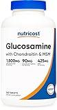 Nutricost Glucosamine 1800mg with Chondroitin & MSM, 240 Tablets, 120 Servings - Joint Support Formula - Non-GMO, Gluten Free