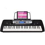 RockJam 54 Key Keyboard Piano with Power Supply, Sheet Music Stand, Piano Note Stickers & Simply Piano Lessons