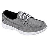 Skechers Performance Women's Go Walk Lite-15433 Boat Shoe,black/white,9 M US