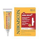 Neosporin Dual Action Burn Relief & First-Aid Antibiotic Ointment for 24-Hour Infection Protection & Maximum Strength Burn Pain Relief, Made with Bacitracin Zinc, Neomycin, & Pramoxine HCl,.5 oz