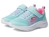 Skechers Microspec Plus-Swirl Sweet Sneaker, Aqua/Pink, 13 US Unisex Little Kid