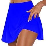 Generic prime of day deals today 2024 Active Dress with Built in Shorts Casual 2024 Mid Rise Solid Color Loose Fit Jogger Shorts Gym Athletic Yoga Shorts woman shorts summer Blue L
