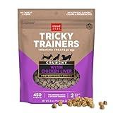 Cloud Star Tricky Trainers Crunchy Dog Training Treats 8 oz. Bag, Chicken Liver Flavor, Low Calorie Behavior Aid with 450 treats