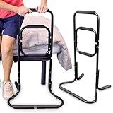 Vive Chair Stand Assist for Elderly - Portable Standing Up Assistance for Seniors - Self Lift Aid Disabled & Handicap Fall Prevention - Padded Cane Bars Help You Get Up from Couch, Bed, & Floor