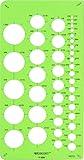 Westcott T-800 Small Circles Template, Plastic Geometric Shapes Template Tool for Drawing and Drafting
