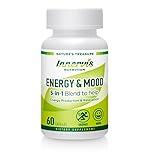 INNERVISNUTRITION Energy & Mood Supplement – 60 Capsules 5-in-1 Blend Boost Energy Production Support Relaxation Fatigue Stress Relief Formula Mood Enhancer – Non-GMO & Lab Tested