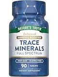 Nature's Truth Trace Minerals Supplement | 90 Tablets | Enhanced Mineral Booster | Non-GMO & Gluten Free Supplement
