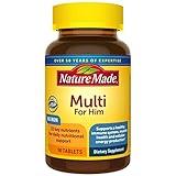 Nature Made Multivitamin For Him with No Iron, Mens Multivitamins for Daily Nutritional Support, Multivitamin for Men, 90 Tablets, 90 Day Supply