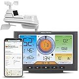 AcuRite Iris (5-in-1) Home Weather Station with Wi-Fi Connection to Weather Underground with Temperature, Humidity, Wind Speed/Direction, and Rainfall (01540M) , Black