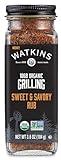 Watkins Organic Grilling Sweet and Savory Rub, Non-GMO, Kosher, 3.6 Oz, 1-Pack