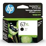 HP 67XL Black High-yield Ink Cartridge | Works with HP DeskJet 1255, 2700, 4100 Series, HP ENVY 6000, 6400 Series | Eligible for Instant Ink | One Size | 3YM57AN