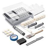 VOOMEY 17 Piece Paint Roller Kit - Paint Rollers 9"4", Paint Roller Frame，Paint Trays, Microfiber Roller Cover, Paint Kit for House Painting,Paint Brushes for Painting Walls