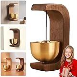 2025 New Magnetic Wooden Doorbell for All Materials, Suction Door Type Solid Wood Wind Chime, Door Wind Chime, for Restaurants Home Barn C Shape