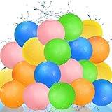 SOPPYCID Reusable Magnetic Water Balloons, Kids Summer Outdoor Toys, Quick Fill Self Sealing Water Bomb for Kids Adult Water Polo Fight Games,Summer Fun Party Water Balls with Storage Bag (20pack)