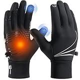 Thermal Gloves for Men Women, Winter Gloves Windproof Anti-Slip Lightweight, Warm Gloves Soft Stretchy Touch Screen Splash-Proof Snow Gloves Running Gloves for Driving Riding Cycling Hiking Walking