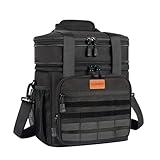 Tactical Insulated Lunch Bag Lunch Box - Expandable Large Cooler Bag for Men - Versatile Lunchbox for Adults Work Shifts Outdoor Trips Black 16L