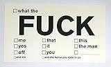 F Bomb Business Cards - Offensive Sarcastic Adult Humor Teacher Professor Student Gag Gift Present- Cream - Pack of 25