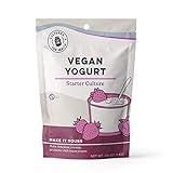 Cultures for Health Vegan Yogurt Starter Culture | 4 Packets Direct-Set Active Cultures | DIY Dairy Free Yogurt from Soy Milk, Oat Milk & Other Plant Based Milk | Vegan Probiotic Yogurt for Gut Health