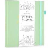 Travel Journal for Women, Adventure Book for 20 Trips, Travel Planner Notebook Diary for Traveler, Vocation Planner, Travel Gifts(126 Pages, Light Green)