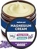 Venture Pal Magnesium Lotion, Topical Magnesium Cream for Sleep, Leg Cramps & Pain, Muscle Relaxation, Calm, Moisturizing Supplement with Coconut Oil, Shea Butter & Hyaluronic Acid, Safe for Kids