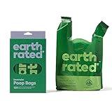 Earth Rated Dog Poop Bags with Handles, Extra Wide, Easy Tie and Guaranteed Leakproof, Lavender Scented, 120 Handle Bags