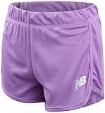 New Balance Girls Athletic Shorts - Active Performance Mesh Running Shorts - Dolphin Gym Shorts for Girls (Sizes: 7-16), Size 7-8, Purple