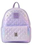 Loungefly BTS Logo Iridescent Purple Mini Backpack