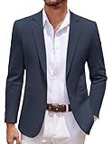 COOFANDY Mens Suit Blazer Classic Fit Casual Business Sports Jacket Two Button Navy Blue