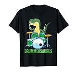 Funny T Rex Percussion Drummersaurus Drummer Boys Gift Drums T-Shirt
