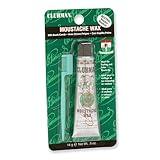 Clubman Moustache Wax – Mustache Wax for Men Strong Hold, Neutral Color, Includes Styling Brush, Hang Pack, 0.5 oz