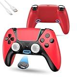 Ugame Replacement for Luna Controller, Ymir Wireless Controller for Fire TV with 2 Back Paddles/Macro Turbo/1200 mAh Battery, Made for Amazon Luna/PS4/PC, ldeal for Christmas, Red