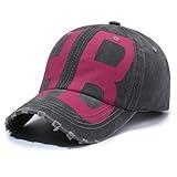 Vintage Washed Baseball Cap K Style Streetwear Hat for Men Soft-Top Hip-Hop R&B Style Street Fashion Adjustable Cap (Grey)