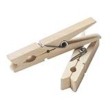 Household Essentials Classic Birchwood Clothespins, Bag of 50