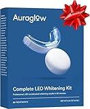 Auraglow Teeth Whitening Kit, LED Accelerator Light, 35% Carbamide Peroxide Teeth Whitening Gel, 20+ Whitening Treatments, (2) 5mL Whitening Gel Syringes, Whiten Teeth Faster