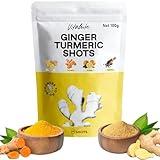 Ginger Turmeric Supplements, 100g/100 Shots of Turmeric Ginger Powder Boosted with Orange, Curcumin, Vitamin C, D & Zinc for Joint, Gut, Keto & Immune Support – Health Drink