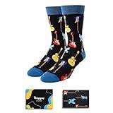 HAPPYPOP Guitar Gifts for Men Teens - Guitar Socks for Guitar Lovers, Music Gifts for Guitar Players Teachers, Heavy Metal Gifts