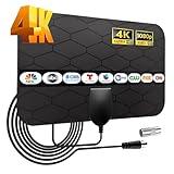 Portable Antenna TV,Digital TV Antenna,Antenna for Smart TV,TV Antenna for Local Channels,Support 4K 1080P,TV Antenna Amplifier Signal-Booster,10ft Coaxial HDTV Cable,HD TV Antenna Indoor