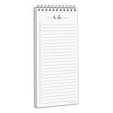 321Done Skinny to Do List Notepad, 3.7x8.5 Spiral - Made in USA, Undated Daily Checklist, Simple Stylish to-Dos Memo Pad for Planning, Tasks, Appointments, Reminders for Home, Office - 50 Sheets