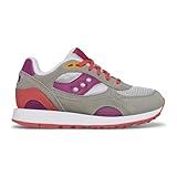 Saucony Shadow 6000 Sneaker, Grey/Purple/Coral, 5 US Unisex Big Kid