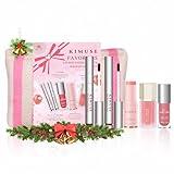 KIMUSE All in One Makeup Kit for Women, Girls, Teens with Makeup Bag, 4 Pcs Makeup Gifts Set Includes Lip Stain,Lip Plumper,Liquid Blush,Multi Balm Stick, Christmas Make Up Collection, Holiday Present