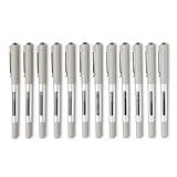Amazon Basics Liquid Ink Rollerball Pens, Fine-Tip, 0.7mm, Black, 12-Pack, 5.08 in x 0.47 in x 0.35 in