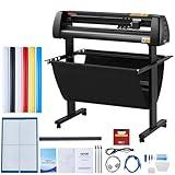 VEVOR Vinyl Cutter 34Inch Bundle, Vinyl Cutter Machine Manual Vinyl Printer LCD Display Plotter Cutter Sign Cutting with Signmaster Software for Design and Cut,with Supplies, Tools