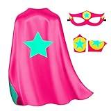 iROLEWIN Kids-Superhero-Cape and Mask for Boys-Girls Super Hero Dress-up Costumes as Children Birthday Party Gifts Favors