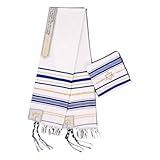 Rooherd 1pcs blue men's prayer shawl Christian prayer scarf jewish tzitzit tallit cloth rainbow jerusalem clothes Israel design