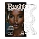 Makeup Patches - Silver - Face Glitter Makeup Speckles - Glow Up Makeup Patches - Face Glitter Speckles Patches - Cute Glitter Makeup Accessories for Women - Cosmetic Glitter for Face - 6 Count