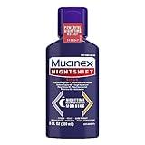 Mucinex Nightshift Sinus, Cold And Flu Cough Medicine For Adults, Powerful Nighttime Sinus Medicine For Sinus Relief, Sore Throat Relief, Cough Suppressant & Nasal Decongestant For Adults, 6 Fl Oz