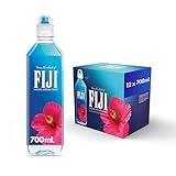 FIJI Natural Artesian Bottled Water 700mL / 23.7 Fl Ounce (Pack of 12) - Sports Cap - 100% Natural Electrolytes