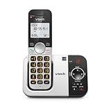 VTech VG232 Cordless Phone with Answering Machine - with Large Display Full-Duplex Speakerphone Caller ID/Call Waiting Last 10 Number Redial